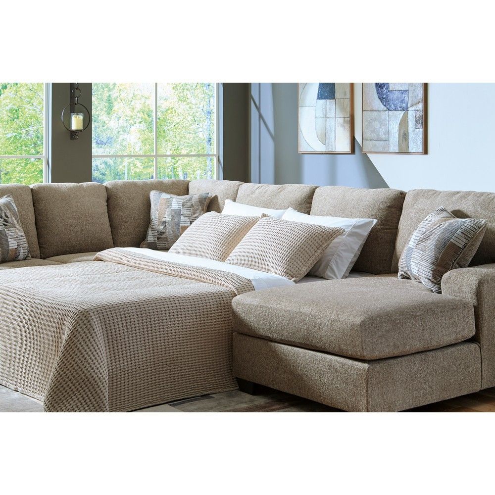 Picture of Nellie 3-Piece Sectional with Full Sleeper - Hemp