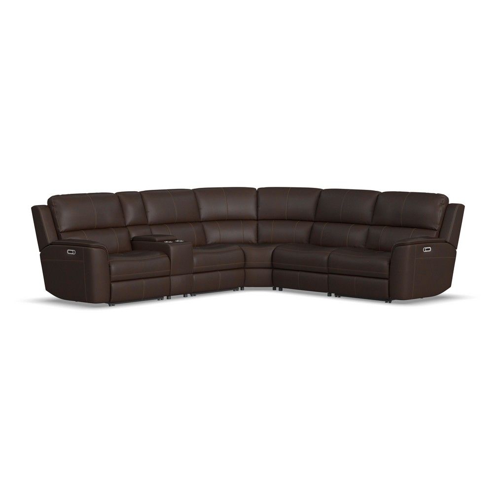 Picture of Henry Zero Gravity Triple Power 6-piece Sectional - Dark Brown