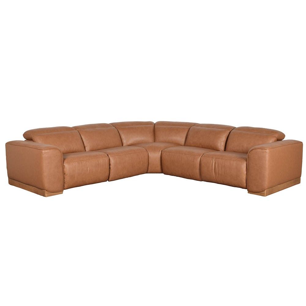 Picture of Bondi 5-piece Leather Power Reclining Sectional with Power Headrests