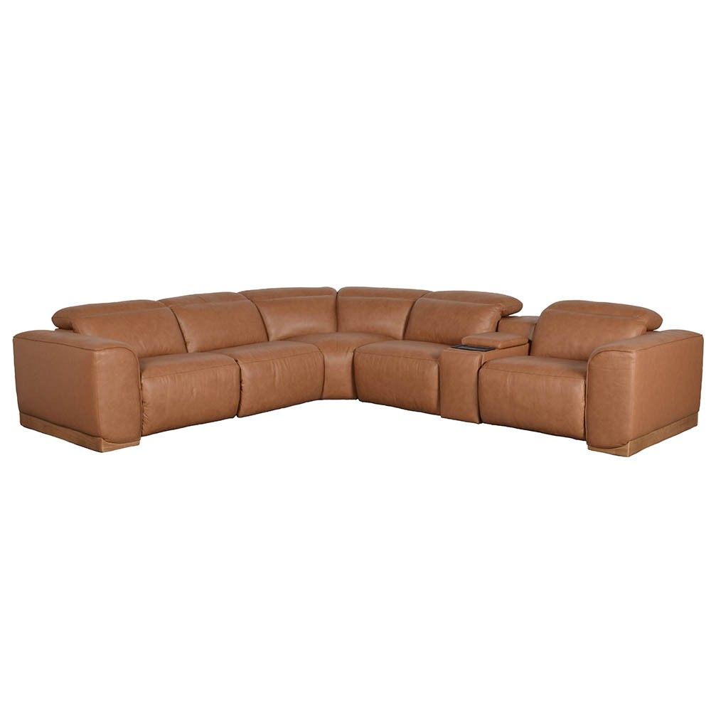 Picture of Bondi 6-piece Leather Power Reclining Sectional with Power Headrests