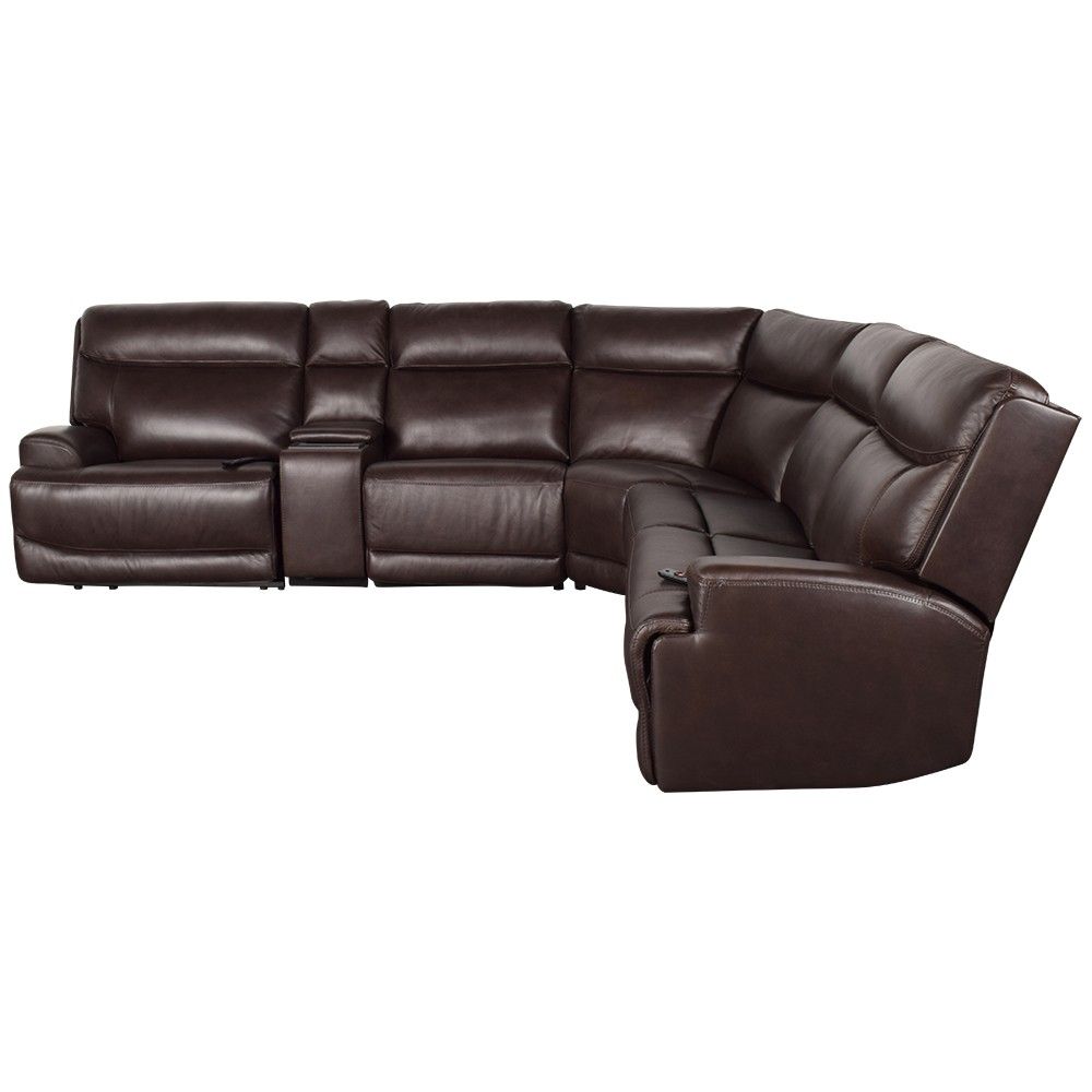 Picture of Mancos 6-Piece Leather Zero Gravity Reclining Sectional