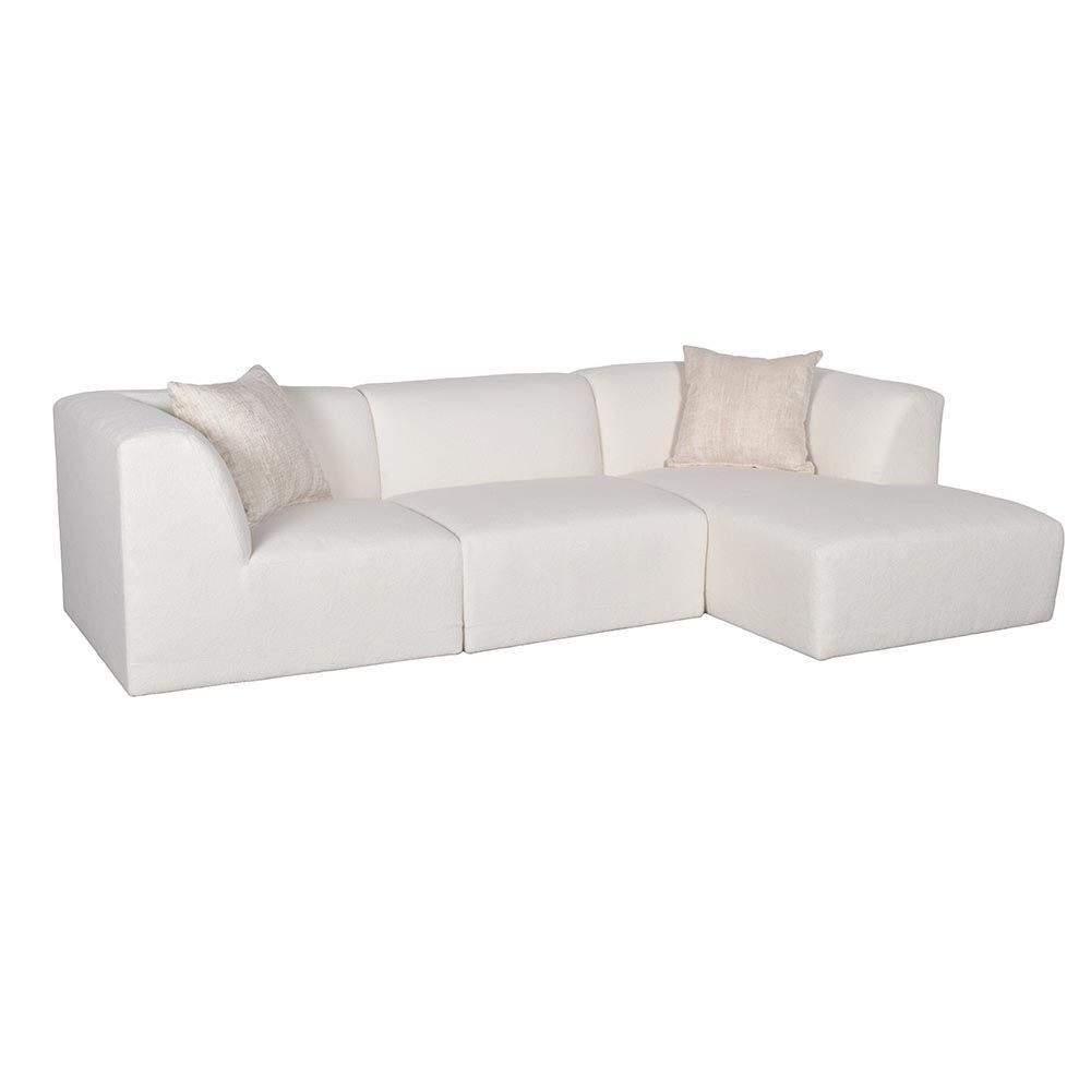 Picture of Finn 3-Piece with Chaise - Euphoria White Dove