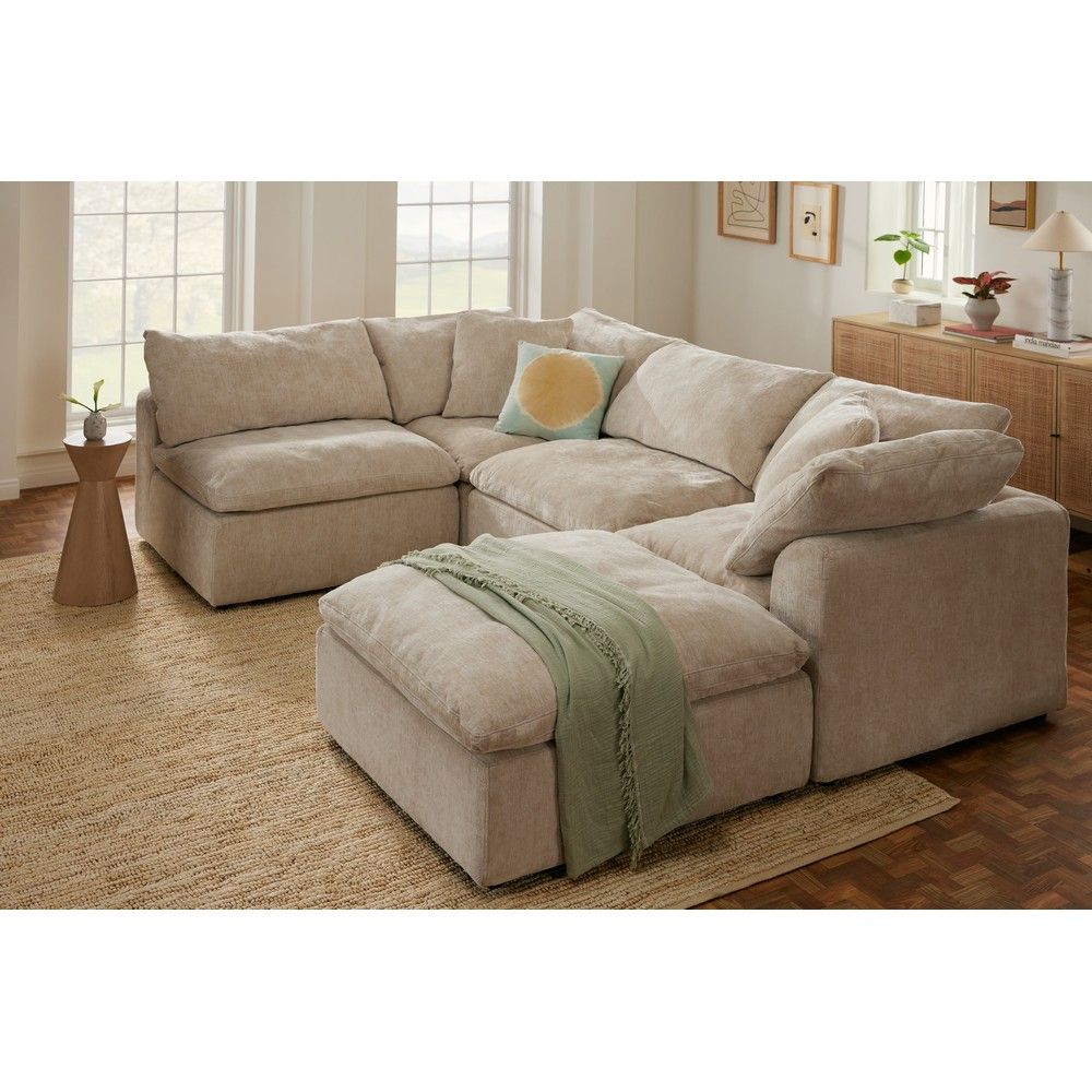 Bryant U-Sofa Bumper Sectional - Thumbnail 5