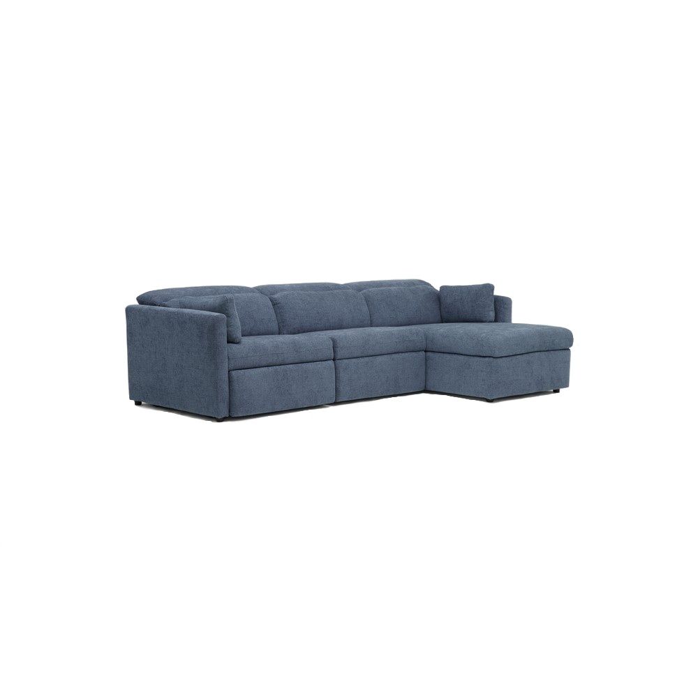 Picture of Fitz 3-Piece Power Reclining Sectional by Joybird - French Blue