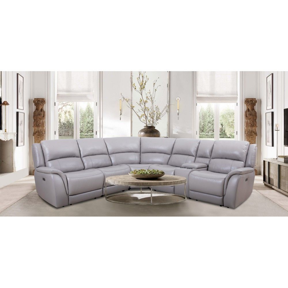 Picture of Elijah 6-Piece Leather Power Reclining Sectional