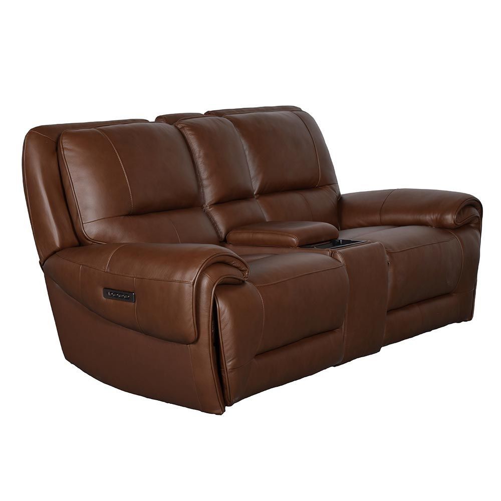 Picture of Inca Power Console Loveseat - Ajax Umber