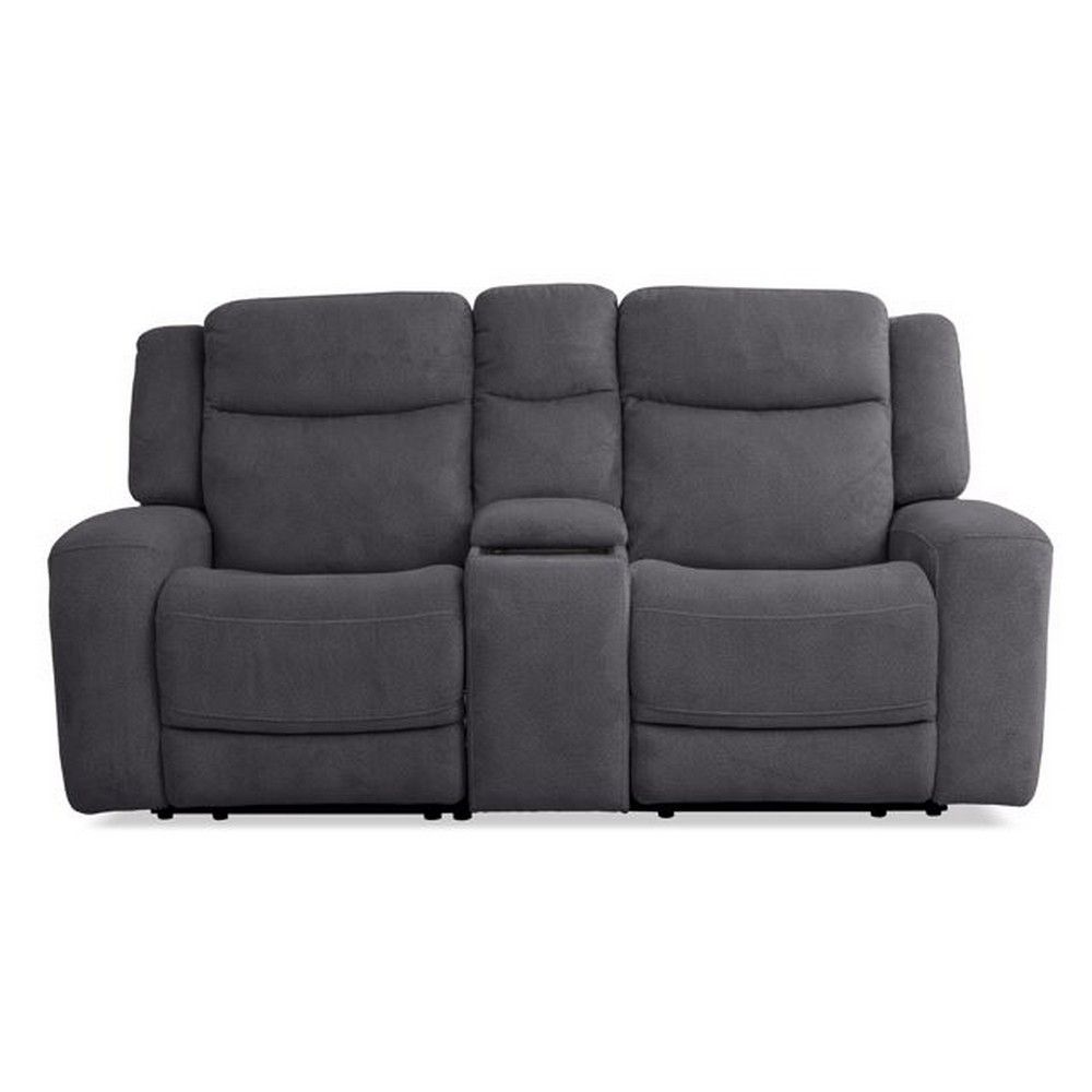 Lubeck Zero Gravity Sofa - Fuzzy Gray | American Home Furniture