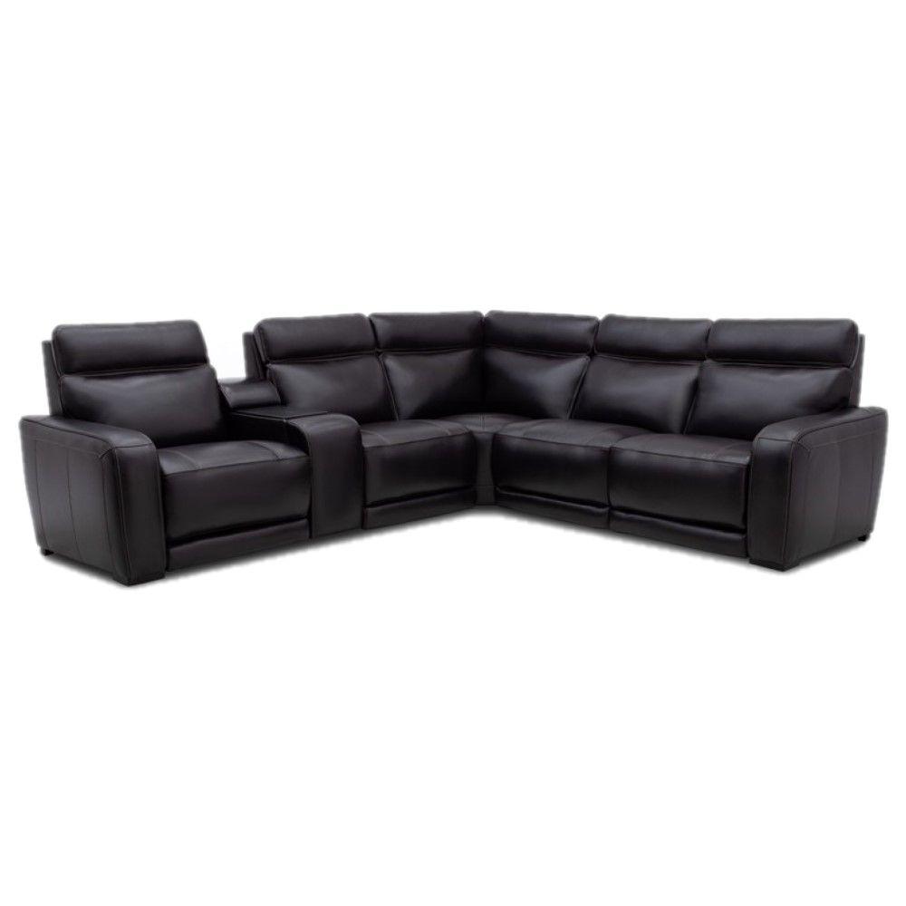 Picture of Phantom 6-Piece Leather Home Theater Triple Power Reclining Sectional with Immersive Audio