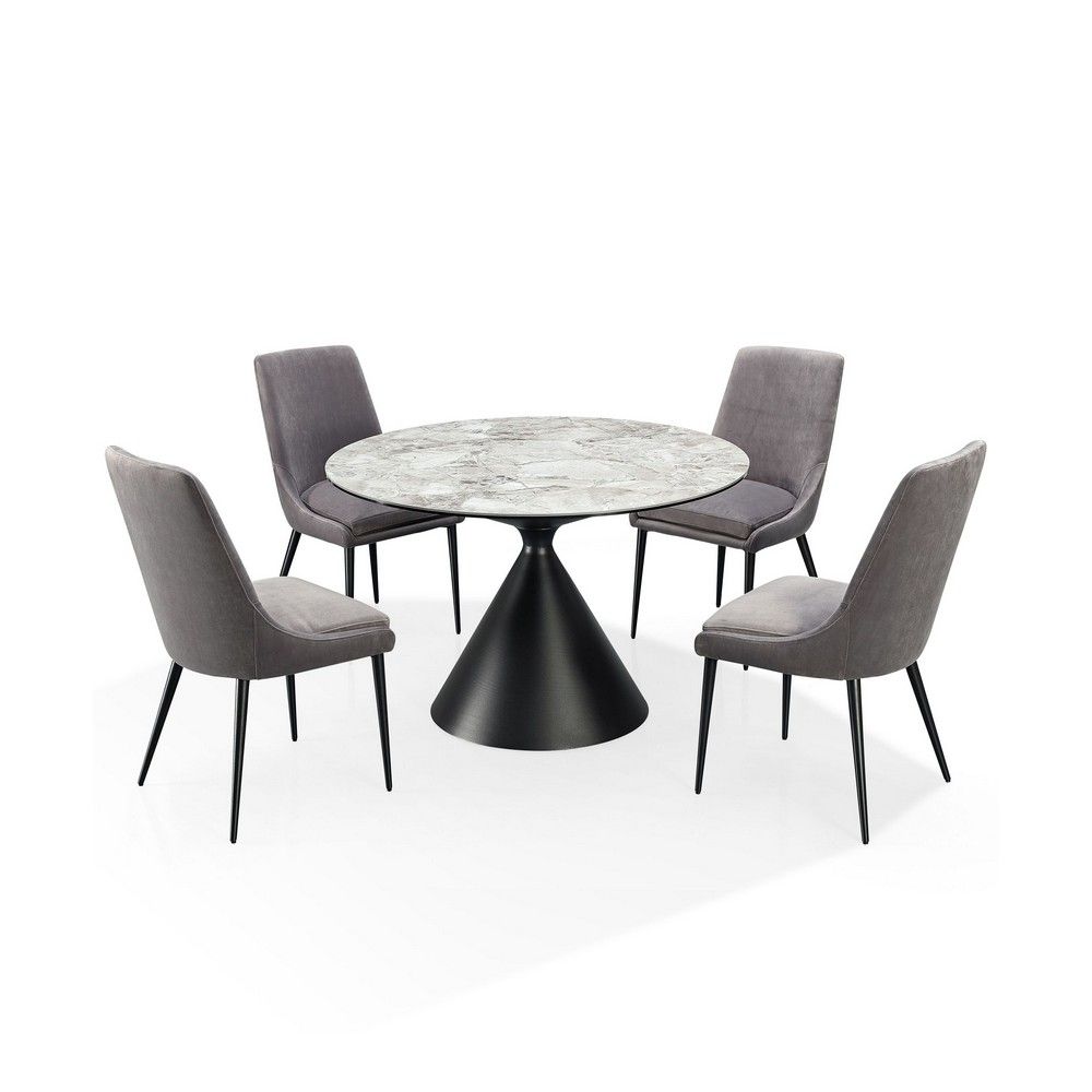 Winston 5 Piece Dining Set Grigio