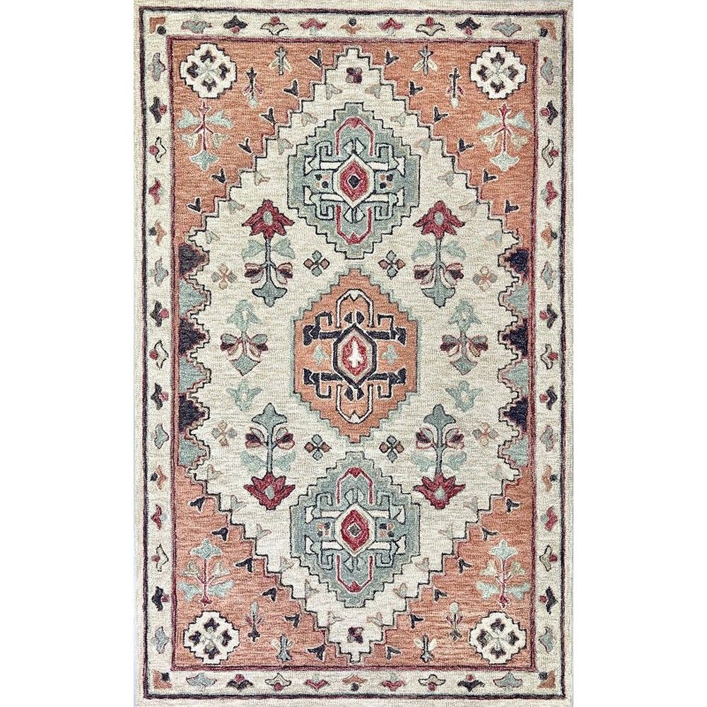 Picture of R2310 Beige Terracotta Wool Hand Tufted Traditional Rug